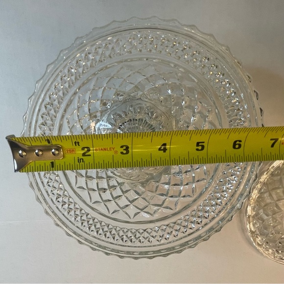 Vintage Anchor Hocking Wexford Pressed Clear Glass Candy Dish with Lid - Picture 7 of 9